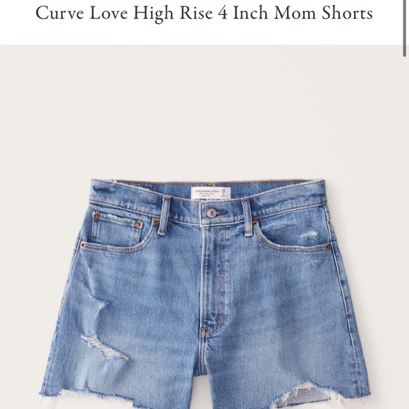Abercrombie & Fitch Pants - Abercrombie Curve love high rise 4 inch mom shorts